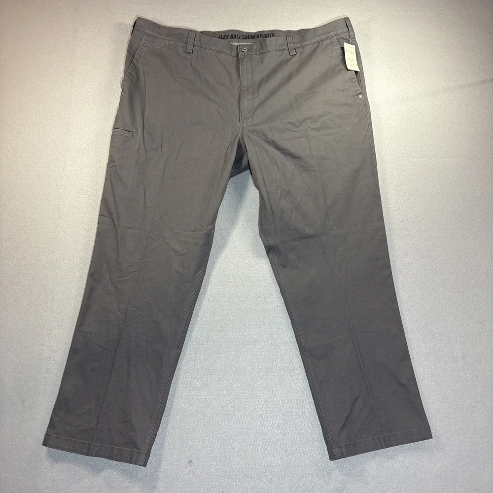 Duluth Flex Ballroom Khakis Relaxed Fit Pants Men's 46x32 Gray Utility Fit NWT